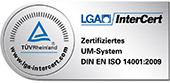 Zertifikat Umweltmanagementsystem